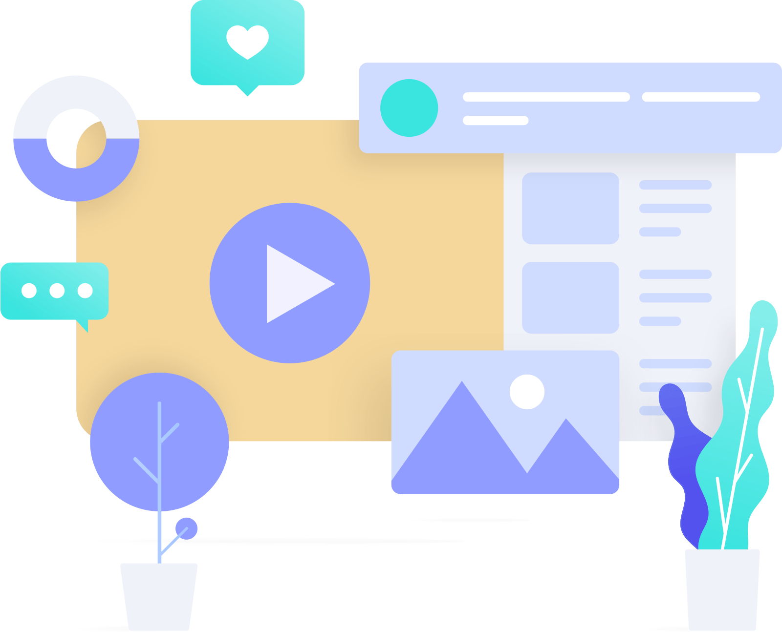 Ilustrasi Template Dinamis & Responsif